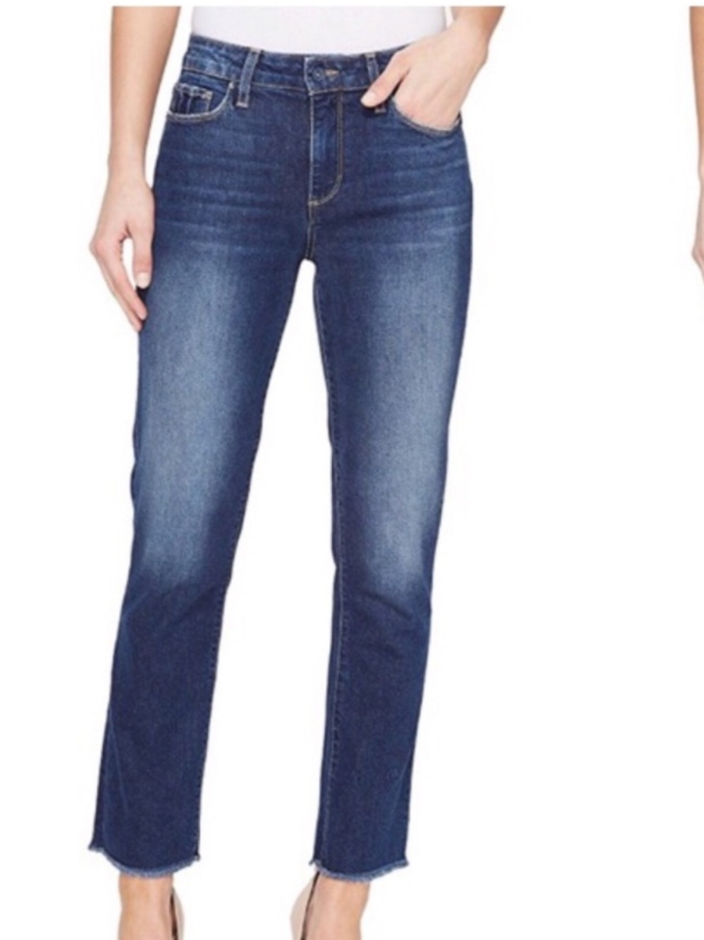 PAIGE Jacqueline Straight Leg Jeans in Dark Indigo - Picture 2 of 4